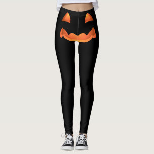 Halloween-Leggings Lustige Kürbis Stretch-Hosen Leggings