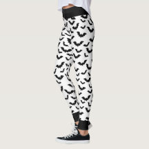 Halloween-Leggings mit Big Black Bats