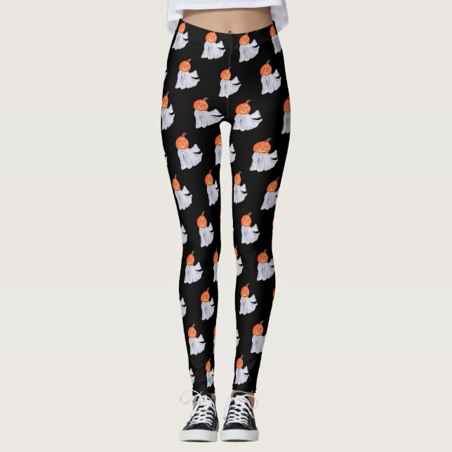 Halloween-Leggings mit Gespenstern Leggings (Vorderseite)