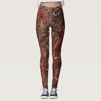 Halloween-Leggings mit silbernen Fledermäusen und Leggings