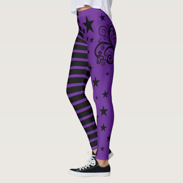 Halloween leggings rayés sorciers (Gauche)