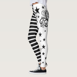 Halloween leggings rayés sorciers