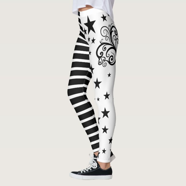 Halloween leggings rayés sorciers (Gauche)