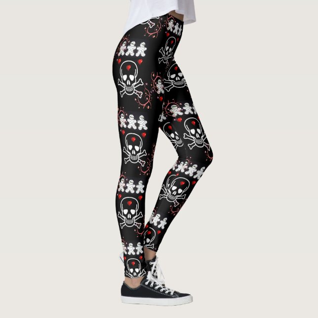 Halloween Leggings, Skull Leggings (Rechts)