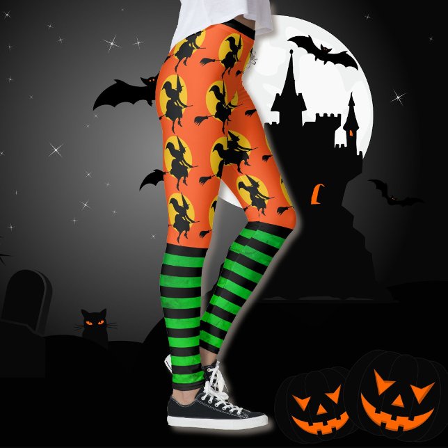 Halloween Leggings Womens Orange Yoga Pants (Von Creator hochgeladen)