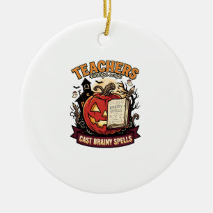 Halloween-Lehrer-Gehirn-Magie Keramik Ornament