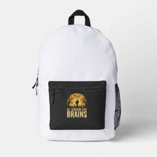 Halloween-Lehrer-Gehirne Bedruckter Rucksack