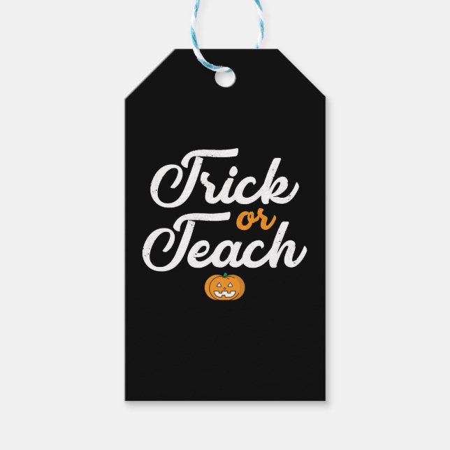Halloween-Lehrer Geschenkanhänger (Vorderseite)