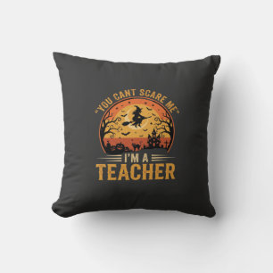 Halloween-Lehrer-Hexenkatze-Design Kissen