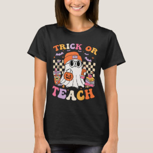 Halloween-Lehrer oder lehren Niedlicher Geisterkaf T-Shirt