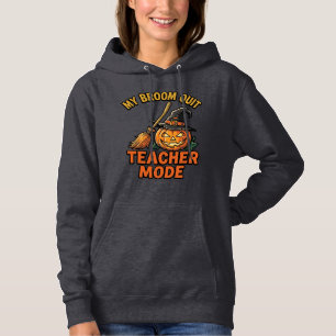 Halloween-Lehrer-Shirt Lustiges Besen-Problem-Desi Hoodie