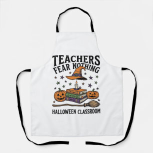 Halloween-Lehrer-Shirt mit Hexenbüchern_1 Schürze