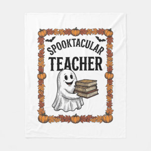 Halloween-Lehrer Spooktacular Geister Bücher Vinta Fleecedecke