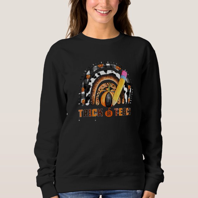 Halloween-Lehrer-Streich oder Lehre Halloween-Part Sweatshirt (Vorderseite)