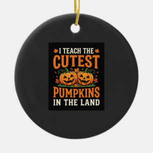 Halloween-Lehrer süßestes Kürbis-Design_1 Keramik Ornament