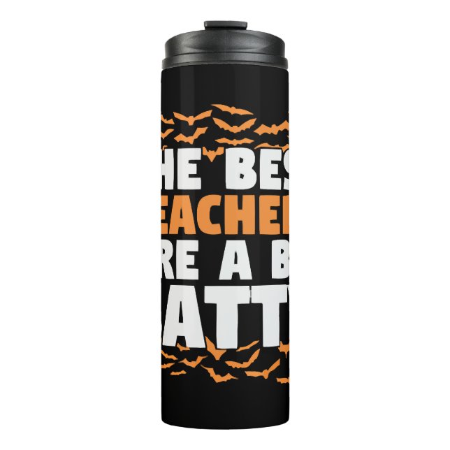 Halloween-Lehrerin Thermosbecher (Vorderseite)