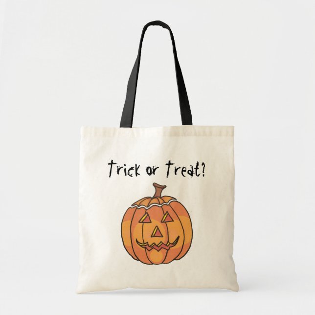 Halloween-Leinwand-Tasche Tragetasche (Vorne)