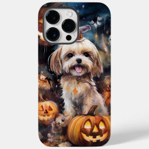 Halloween Lhasa Apso mit Pumpkins Beängstigend Case-Mate iPhone 14 Pro Max Hülle