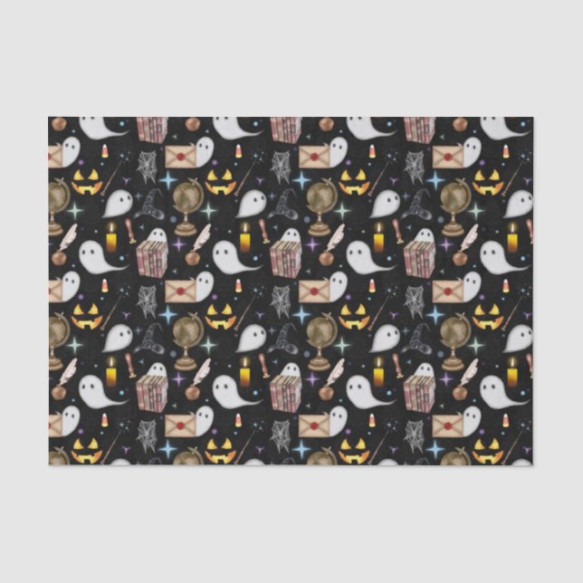 Halloween Library Tissue Paper Seidenpapier (Vorderseite)
