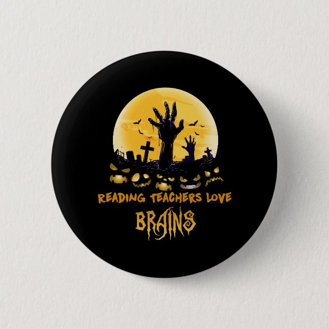 Halloween Liebe der Lehrer Button (Vorderseite)