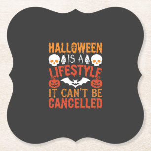 Halloween Lifestyle Fledermaus-Kürbis-Typografie V Untersetzer