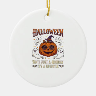 Halloween Lifestyle Kürbis Sonnenbrille Hexenhut G Keramik Ornament