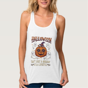 Halloween Lifestyle Kürbis Sonnenbrille Hexenhut G Tank Top