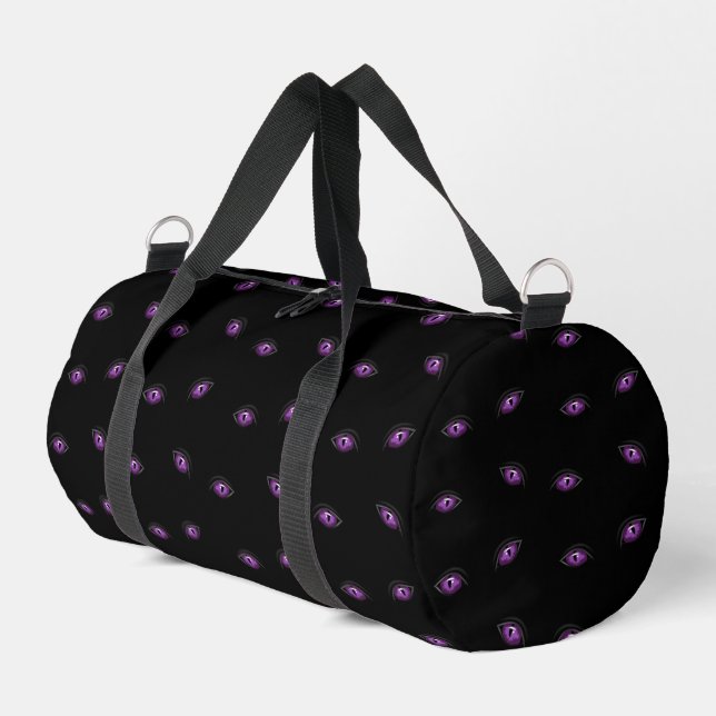 Halloween, Lila Augen, Trick oder Trete, Boo Duffle Bag (Linke Seite)