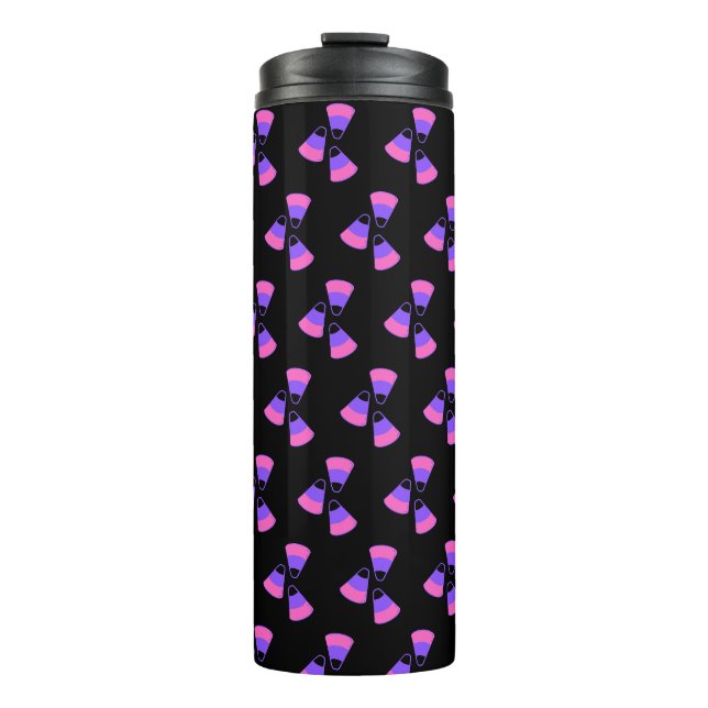 Halloween Lila Black Candle Thermal Tumbler Thermosbecher (Vorderseite)