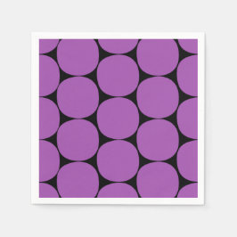 Halloween-Lila-Black-Mod-Dots-Muster Serviette