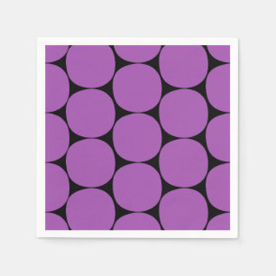 Halloween-Lila-Black-Mod-Dots-Muster Serviette