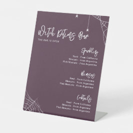 Halloween Lila Brautparty Bar Sockelschild