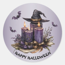 Halloween Lila Candles Bats Spooky Beängstigend