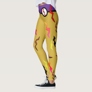 Halloween Lila Gold Blitz Superheld Leggings