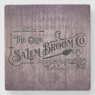 Halloween Lila Grunge Gothic Salem Broom Company Steinuntersetzer