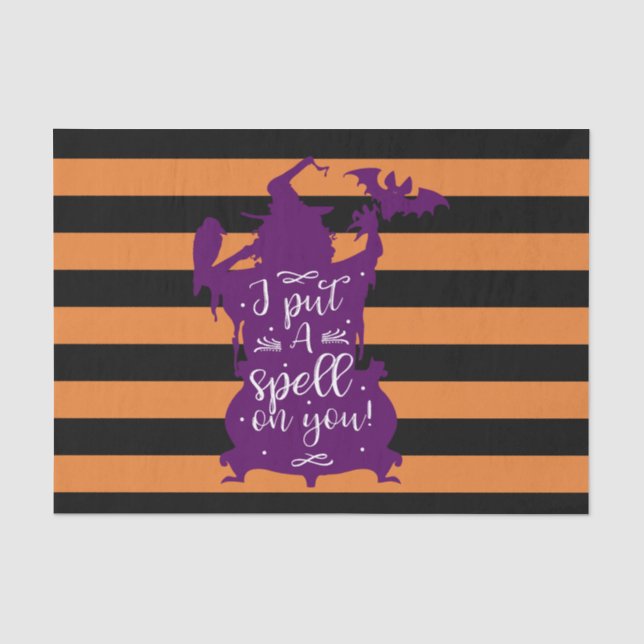 Halloween Lila Hexe, die ich dir zugeschrieben hab Seidenpapier (Vorderseite)