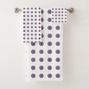 Halloween Lila Polka Dot Eyes Badhandtuch Set