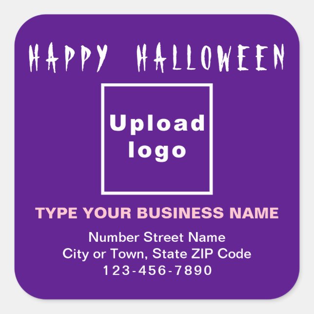 Halloween Lila Square Sticker (Vorderseite)