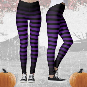 Halloween lila Streifen ombre Leggings