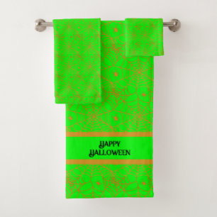 Halloween Lime Green Spider Web
