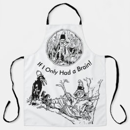 Halloween Line Art Scarecrow No Brain Full Print Schürze