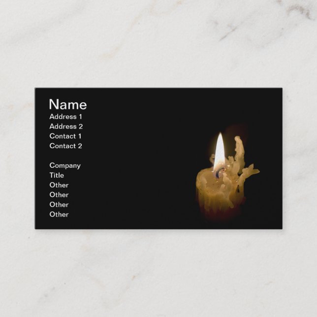 Halloween Lite Candle und Burnt Wick Visitenkarte (Vorderseite)