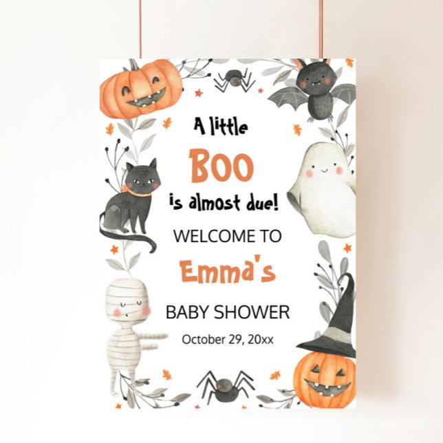 Halloween Little Boo Baby Dusche Willkommenspender Poster (Von Creator hochgeladen)