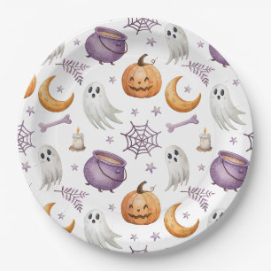 Halloween Little Boo Baby Shower Muster Pappteller