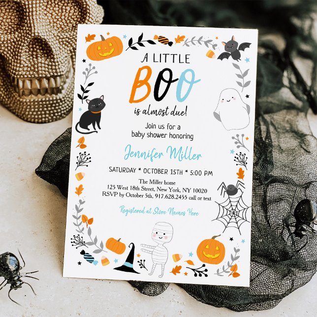 Halloween Little Boo Boy Baby Dusche Einladung (Von Creator hochgeladen)