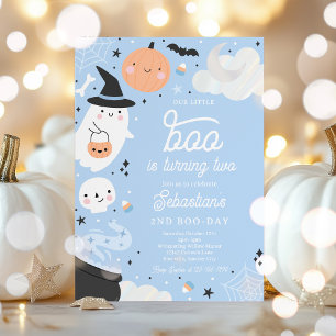 Halloween Little Boo Boy Ghost 2. Geburtstags-Part Einladung