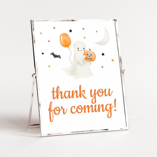 Halloween Little Boo Danke, dass du gekommen bist Poster (A Little Boo Baby Shower Thank you for Coming Sign)