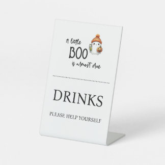Halloween Little Boo Drinks Baby Shower Sockelschild