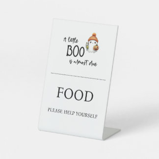 Halloween Little Boo Food Baby Shower Sockelschild