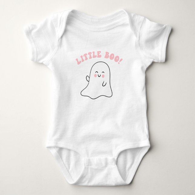 Halloween Little Boo Ghost Baby Strampler (Vorderseite)